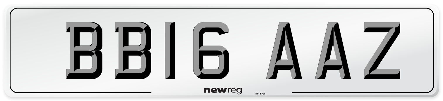 BB16 AAZ Number Plate from New Reg